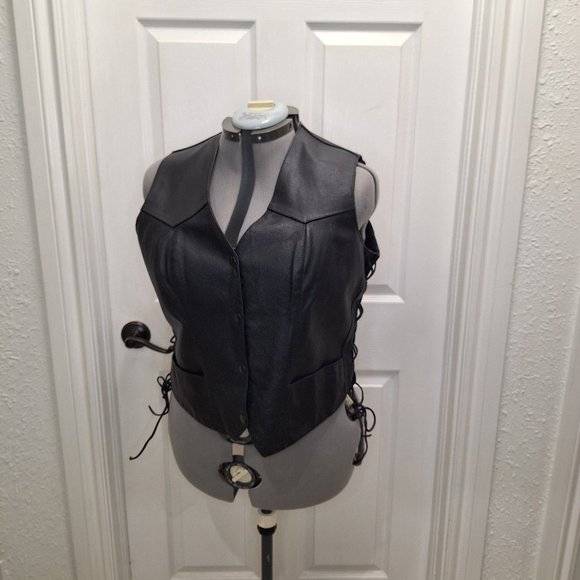Jamin Leather Vest - Picture 1 of 12